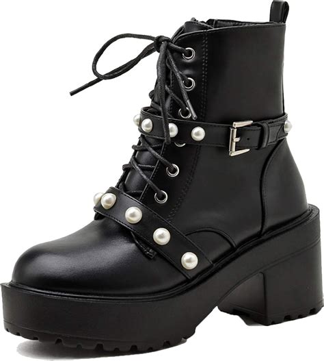 Amazon.com: Black Boots With Pearls.